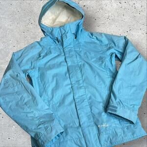 Oakley Light Blue Zip Up Jacket Shell Hoodie Size S